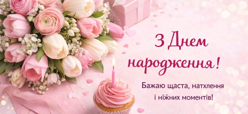Привітання з Днем народження для жінок своїми словами головна картинка
