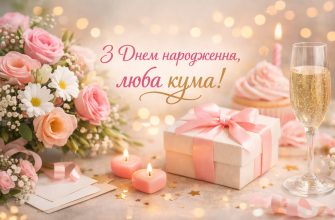 Привітання з Днем народження кумі своїми словами картинка