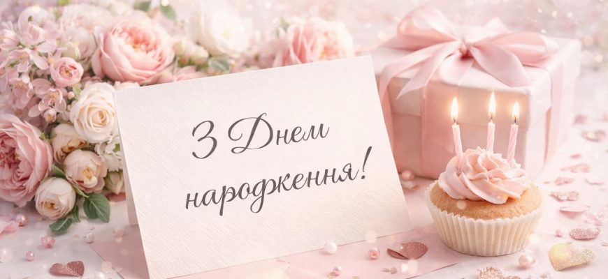 Жіночі привітання з Днем народження до сліз картинка головна
