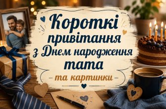 Короткі привітання з Днем народження тата