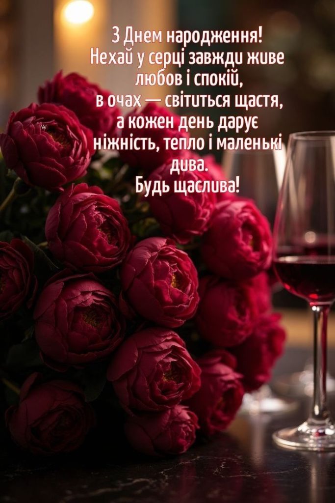 Короткі привітання з Днем народження жінці картинка 1