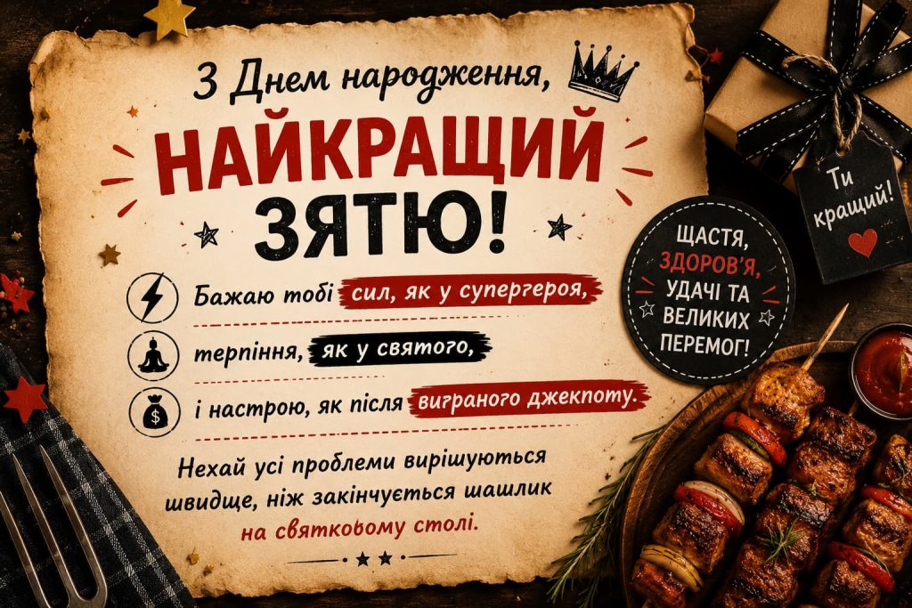 Прикольні привітання з Днем народження зятю картинка 6