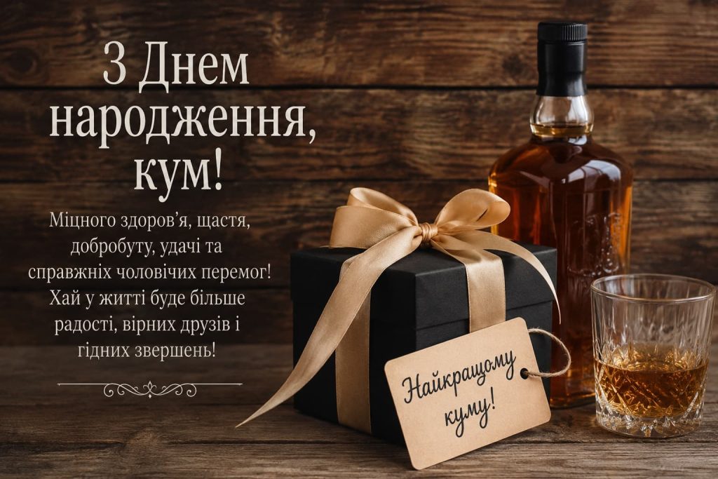 Привітання з Днем народження куму картинка 6