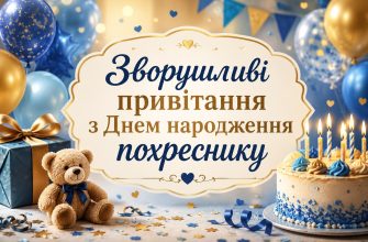 Зворушливі привітання з Днем народження похреснику