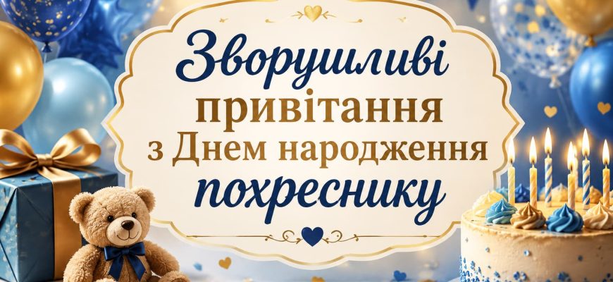 Зворушливі привітання з Днем народження похреснику