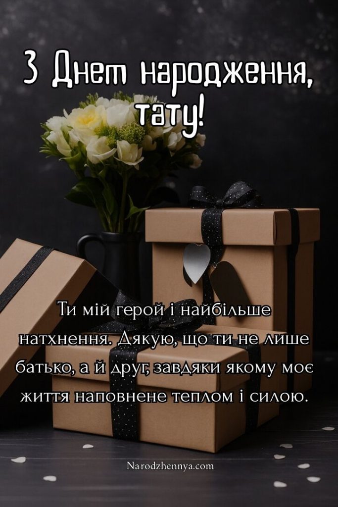 Зворушливі привітання з Днем народження татові та картинки 1