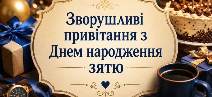 Зворушливі привітання з Днем народження зятю