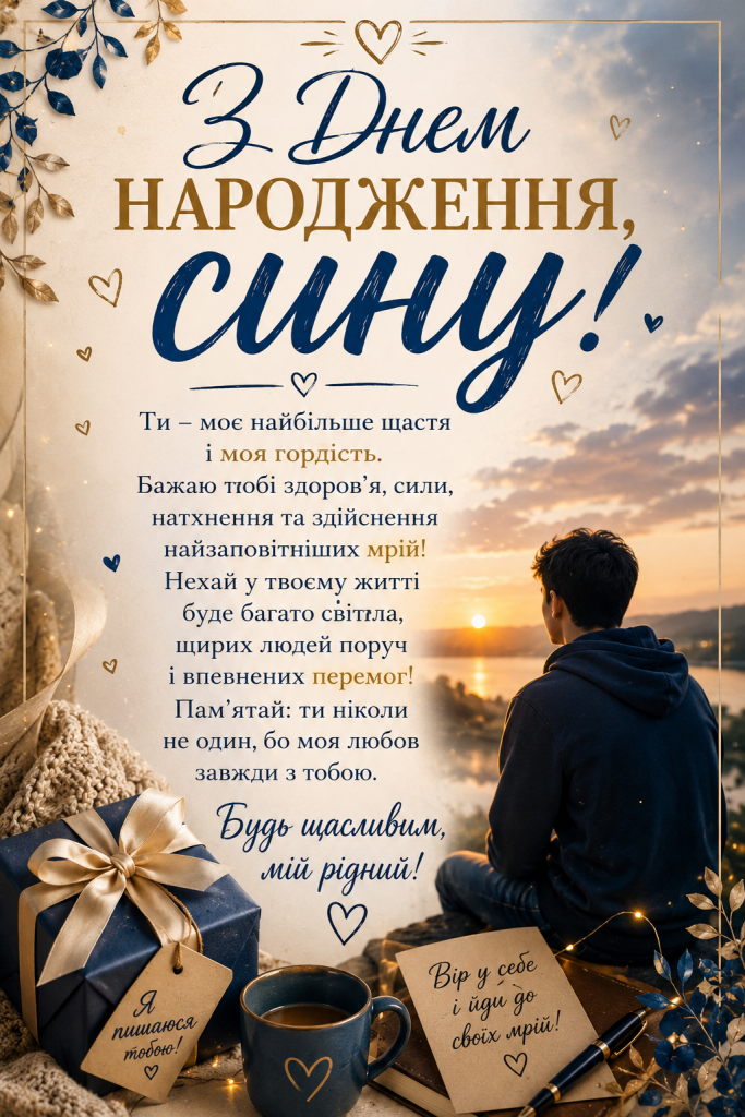 Зворушливі привітання з Днем народження сину картинка 2