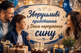 Зворушливі привітання з Днем народження сину картинка