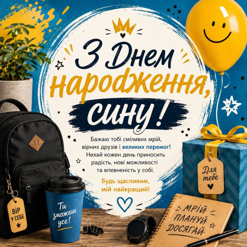 Зворушливі привітання з Днем народження сину картинка 4