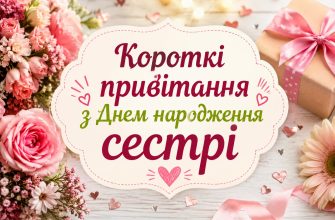 Короткі привітання з Днем народження сестрі