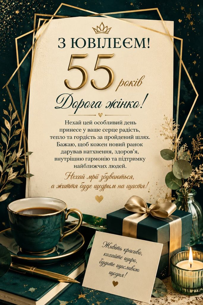 привітання з ювілеєм 55 років жінці картинка 3