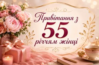 привітання з ювілеєм 55 років жінці картинка