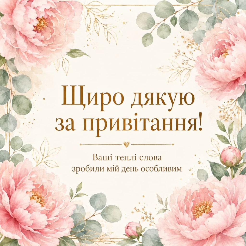 дякую за привітання картинка 1
